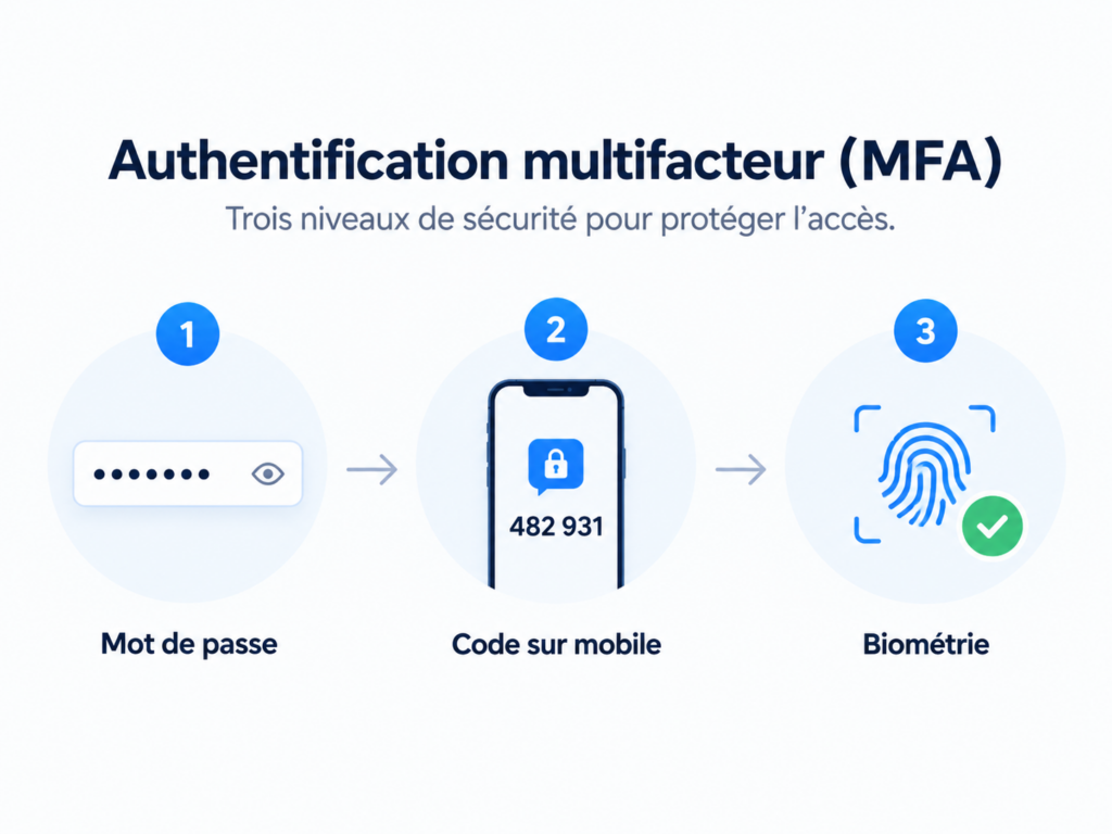 Authentification multifacteur en trois étapes